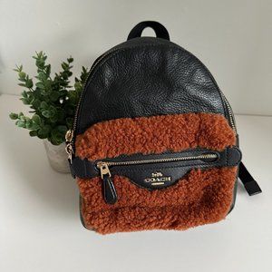 Coach - Leather and Fleece Backpack